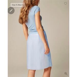 J Crew Collection Layered Sequin Pencil Skirt Organza Baby Blue Sz 6 Holiday NWT